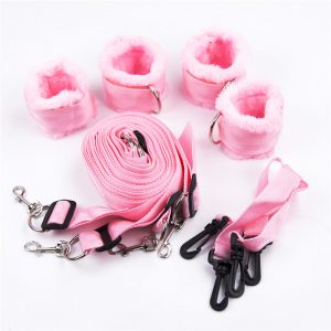BDSM Restraints Pink Bdsm Bed Restraints Kits