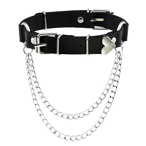 BDSM Collar Adjustable Bdsm Collars With 2 Chains 8