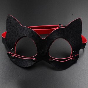 BDSM Mask Big-eyed Cat Leather Bdsm Mask