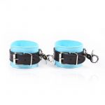Cuffs & Shackles Adjustable Blue Leather Wrist Cuffs 12