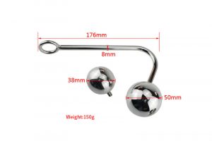 Hooks & Anchors 2 Replaceable Balls Metal Anal Hook 2