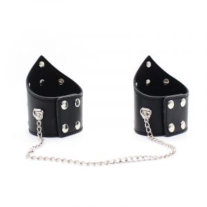 Ankle Cuffs Black Ankle Cuff With Chain 2